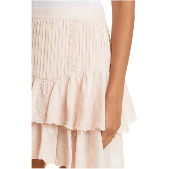 Ted Baker Alegria Tiered Lace Handkerchief Hem Skirt in Light Pink (2/M) - Picture 5 of 14